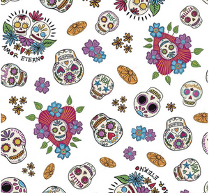 Crafty Chica Fabric: Muertos Sugar Skulls
