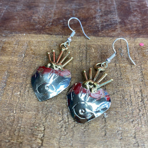 Metal Corazón Earrings