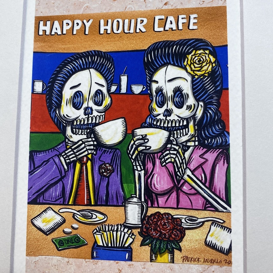 Dia de Los Muertos Print: Happy Hour Cafe