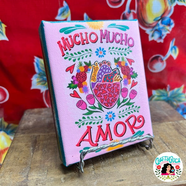 'Mucho Mucho Amor' Chunky Canvas Print