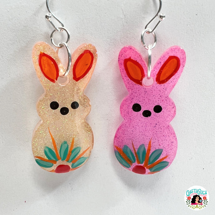 Sparkly Painted Peeps Earrings