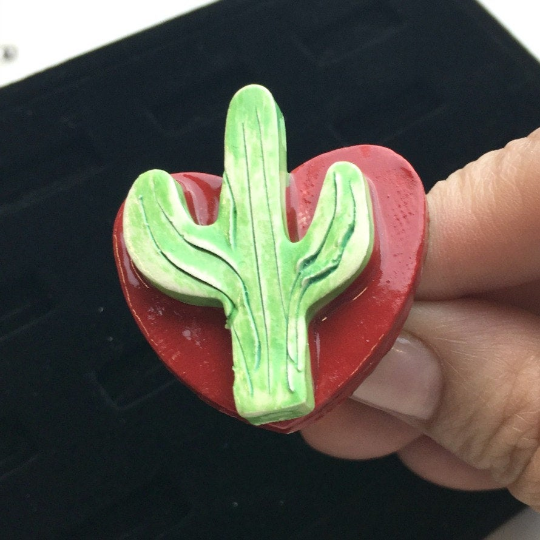 Ceramic Cactus Ring