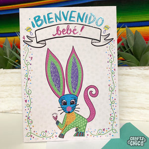 'Bienvenido Bebe' Greeting Card