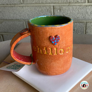 Chingona & Chillona hand built mug