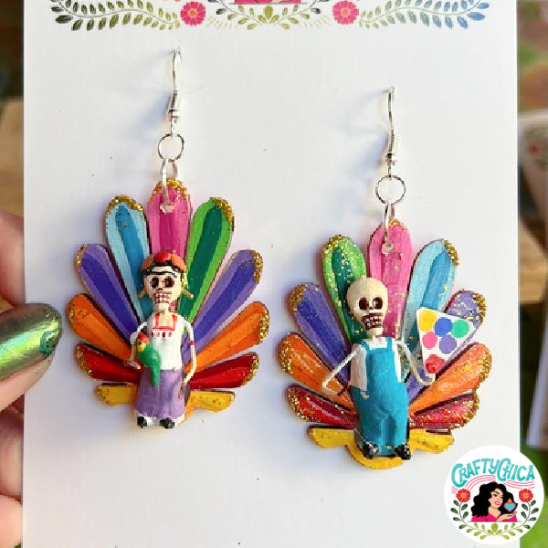 Radiant Love Day of the Dead Earrings