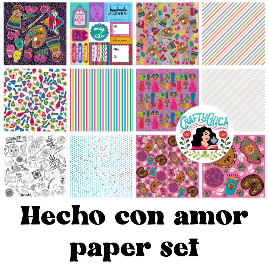 Crafty Chica Paper Set - Hecho con amor – CraftyChica