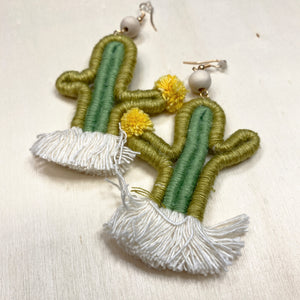 Woven Cactus Earrings