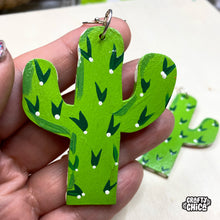 2-in-1 Painted Cactus Earrings