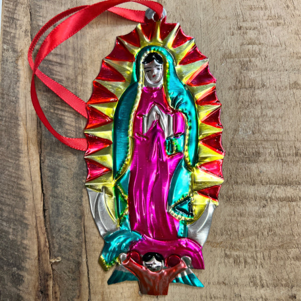 Virgin of Guadalupe Tin Ornament