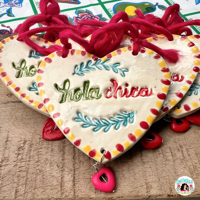 Hola Chica Ceramic Ornament