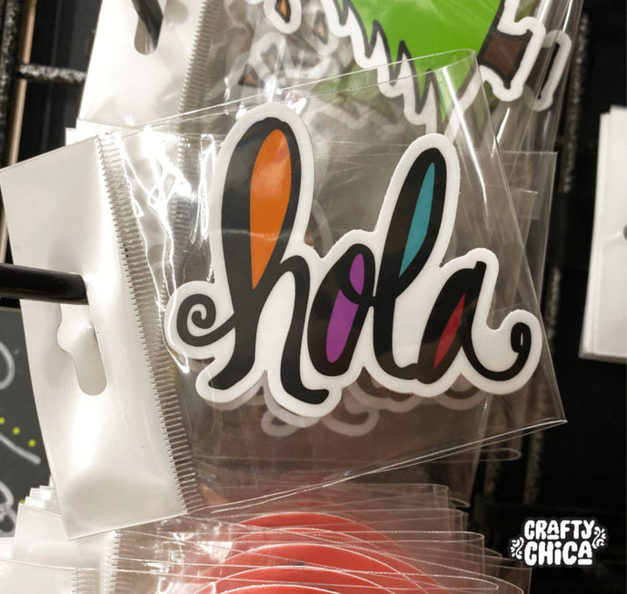 Hola Vinyl Sticker