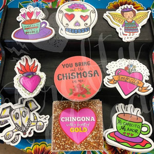 Chingona with a Heart of Gold Sticker