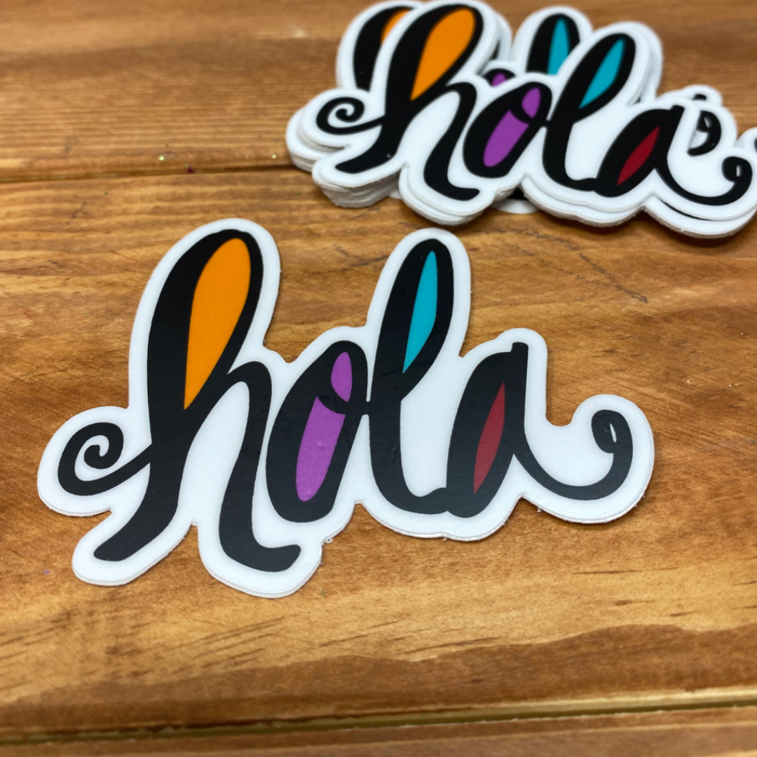 Hola Vinyl Sticker – CraftyChica