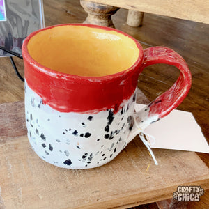 Cruella-inspired Handbuilt Mug