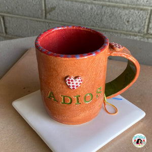 Hola & Adios hand built mug