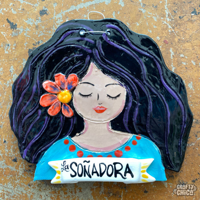 La Soñadora Ceramic Wall Art