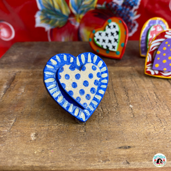 Hand painted wood ring