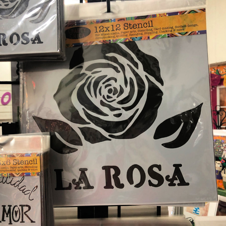 Stencil 12x12: La Rosa