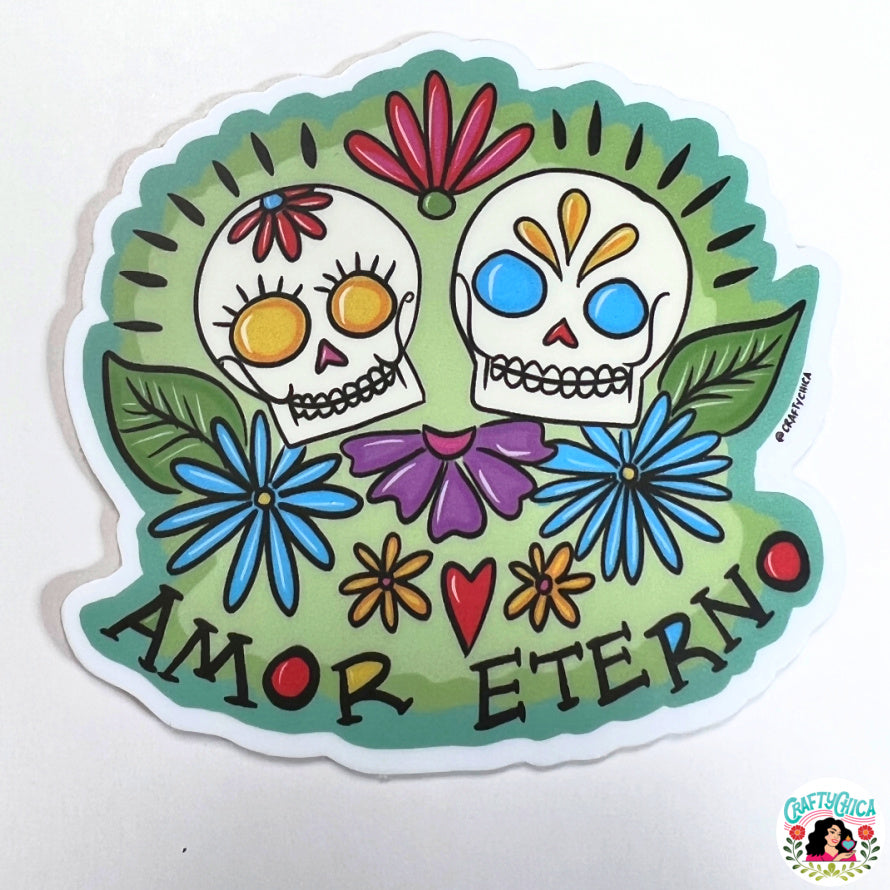 Day of the Dead Sticker - Amor Eterno