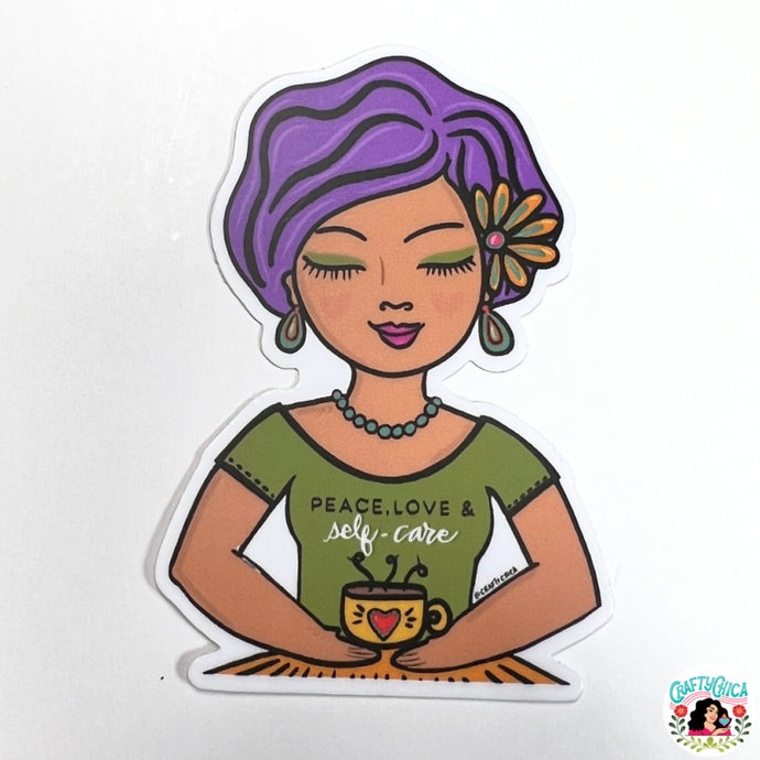 Peace, love & Self-care Sticker