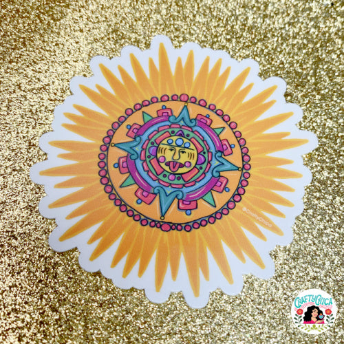 Aztec Sol Vinyl Sticker